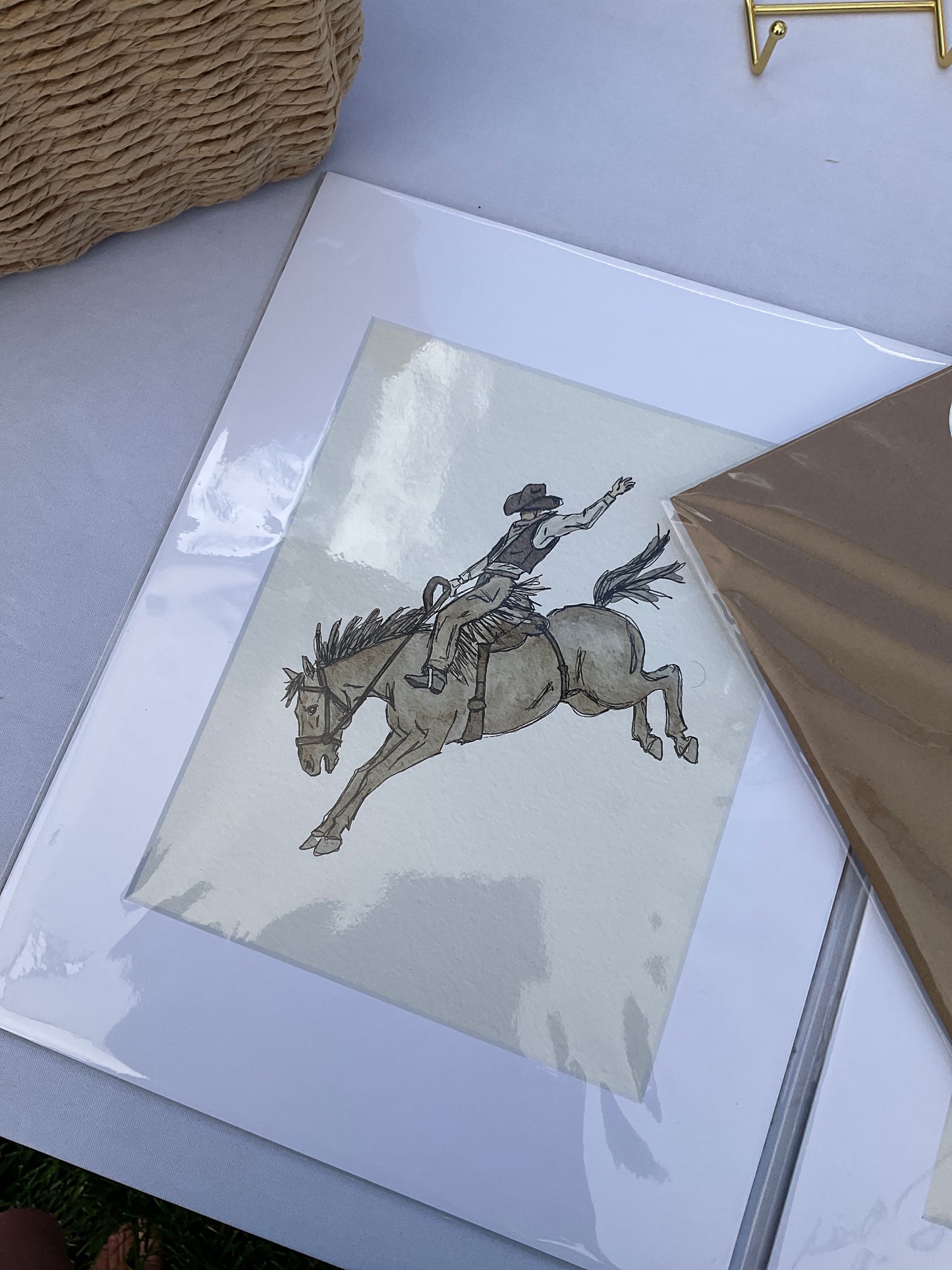 Bucking horse print