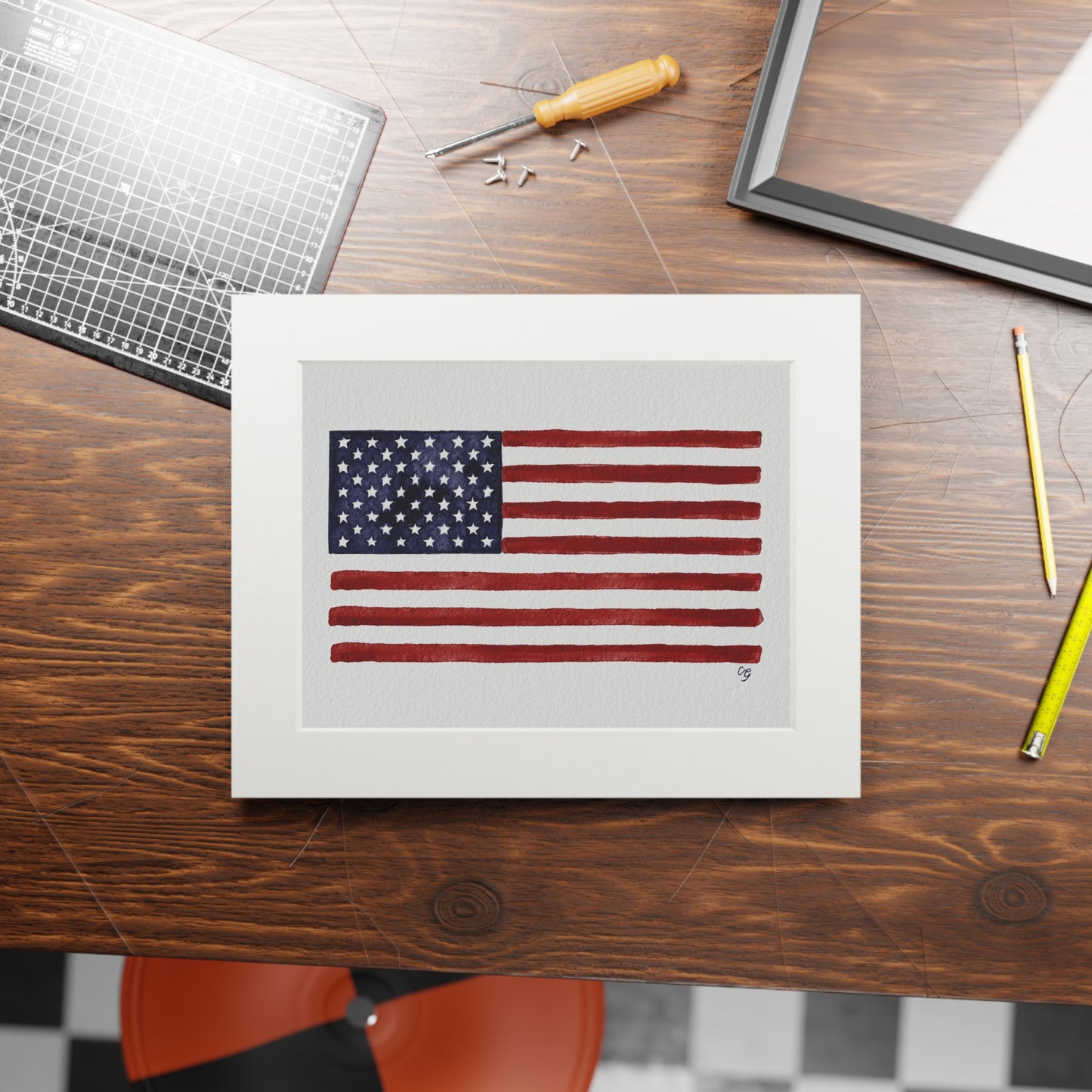American Flag Print