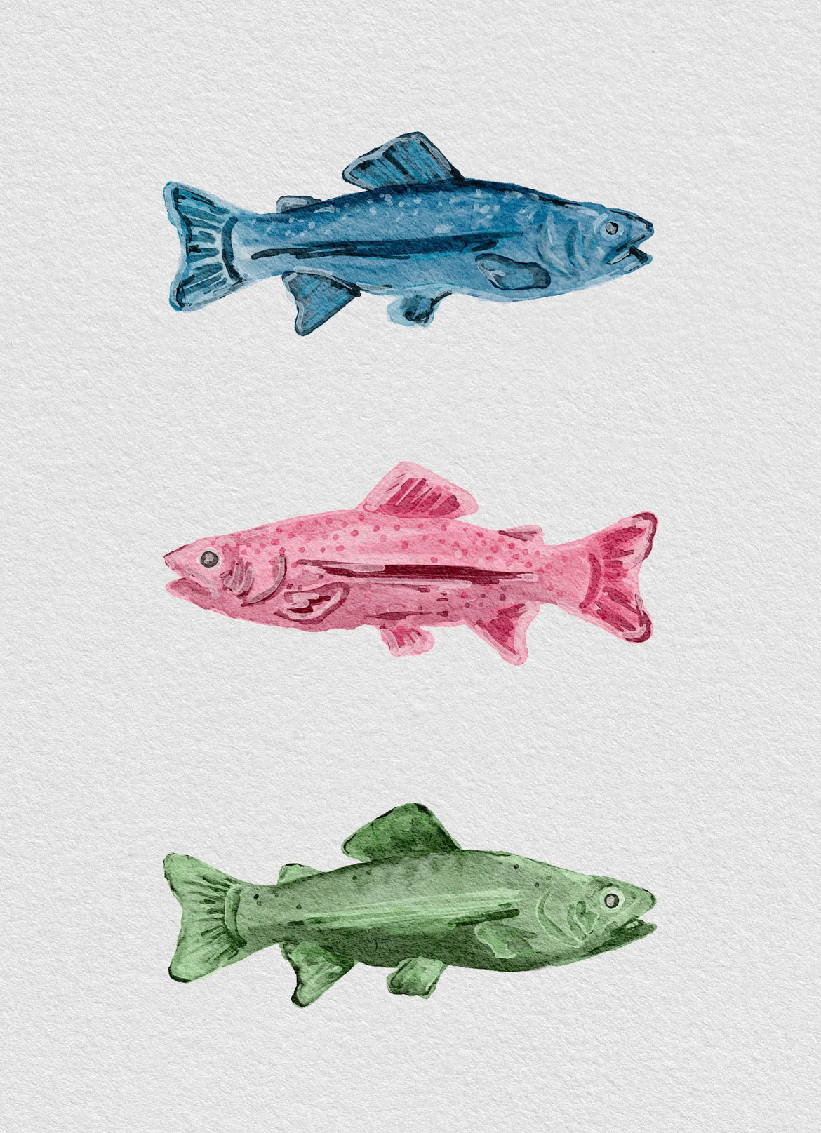 Three Fish Print