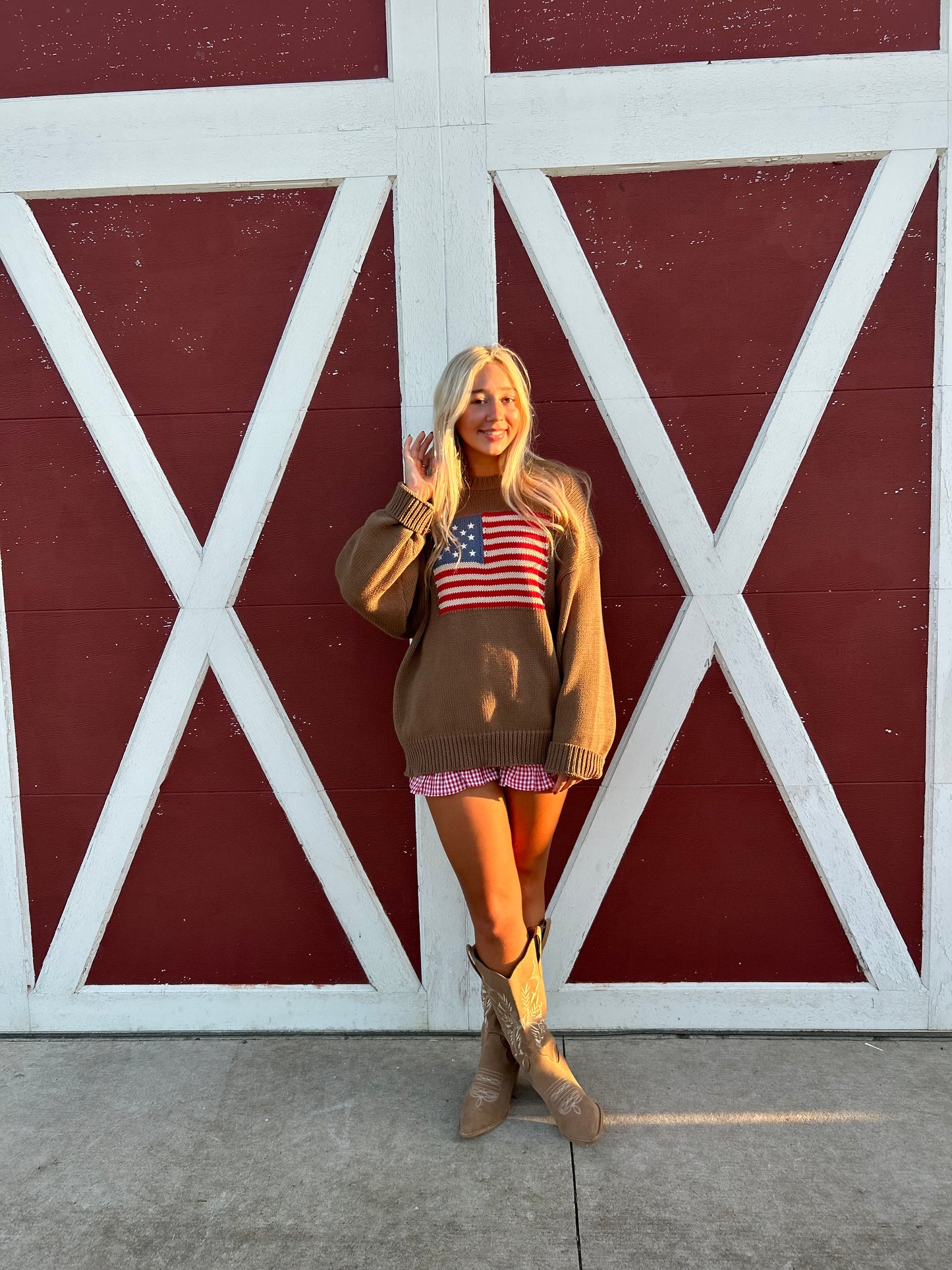 Knit American Flag Sweater