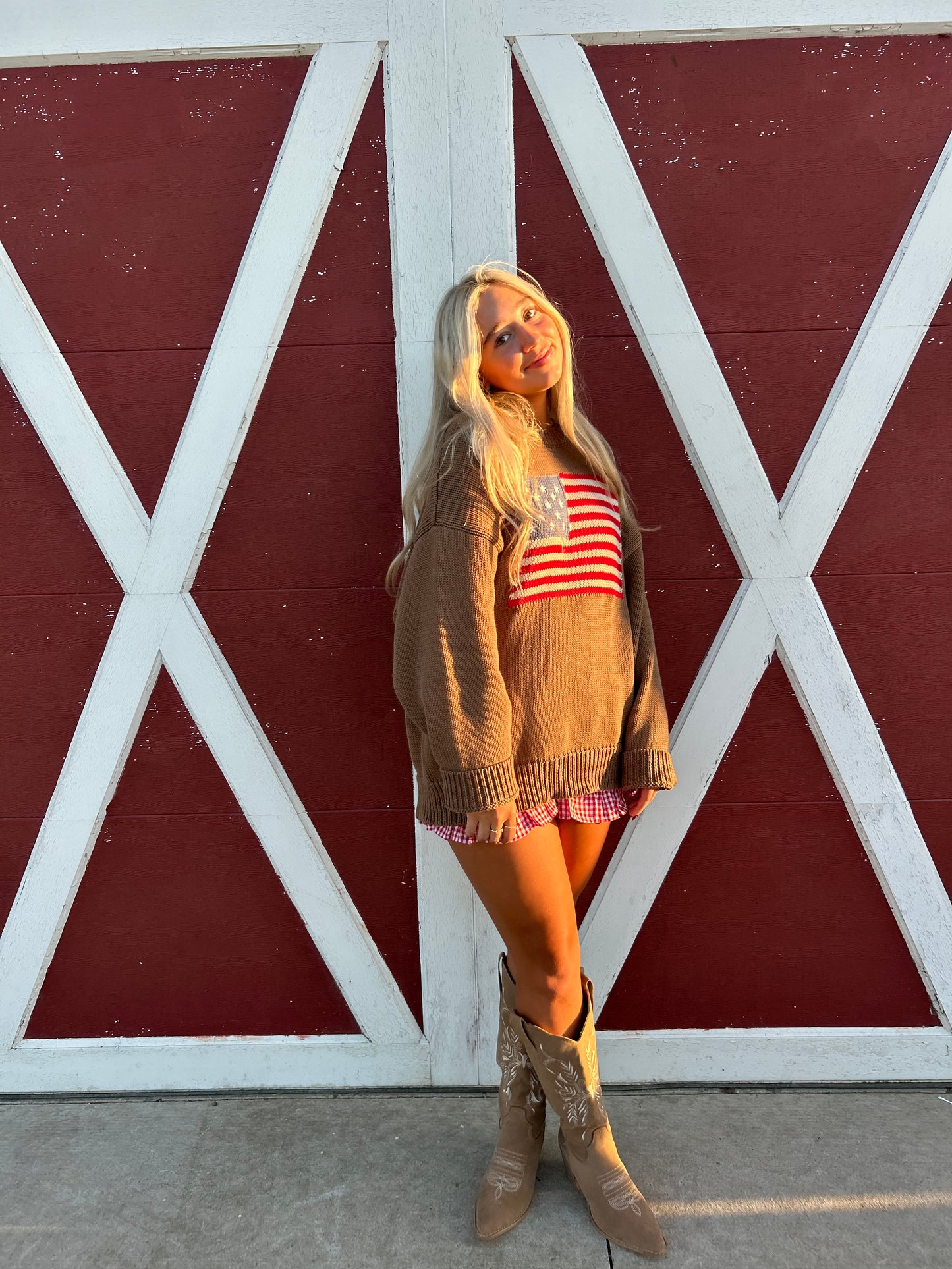 Knit American Flag Sweater