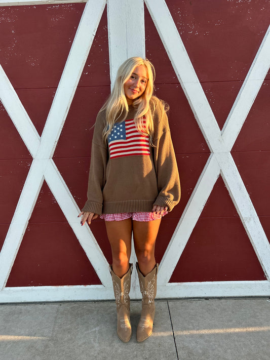 Knit American Flag Sweater