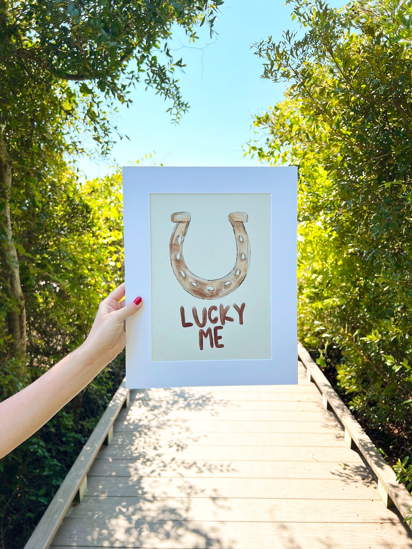Lucky Me Horseshoe Print