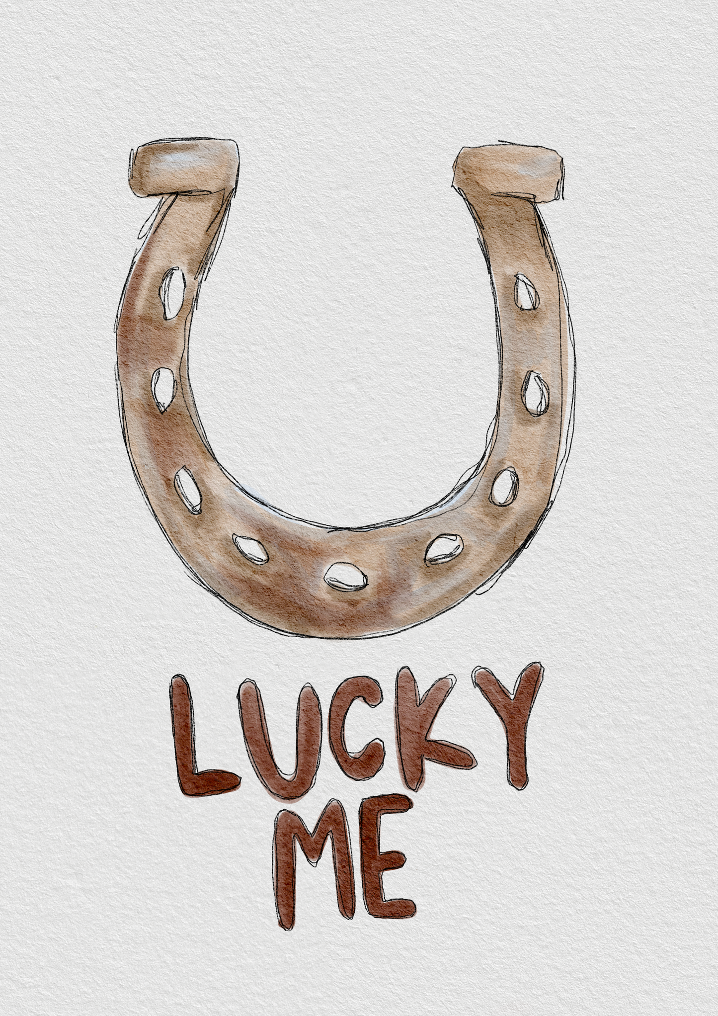 Lucky Me Horseshoe Print