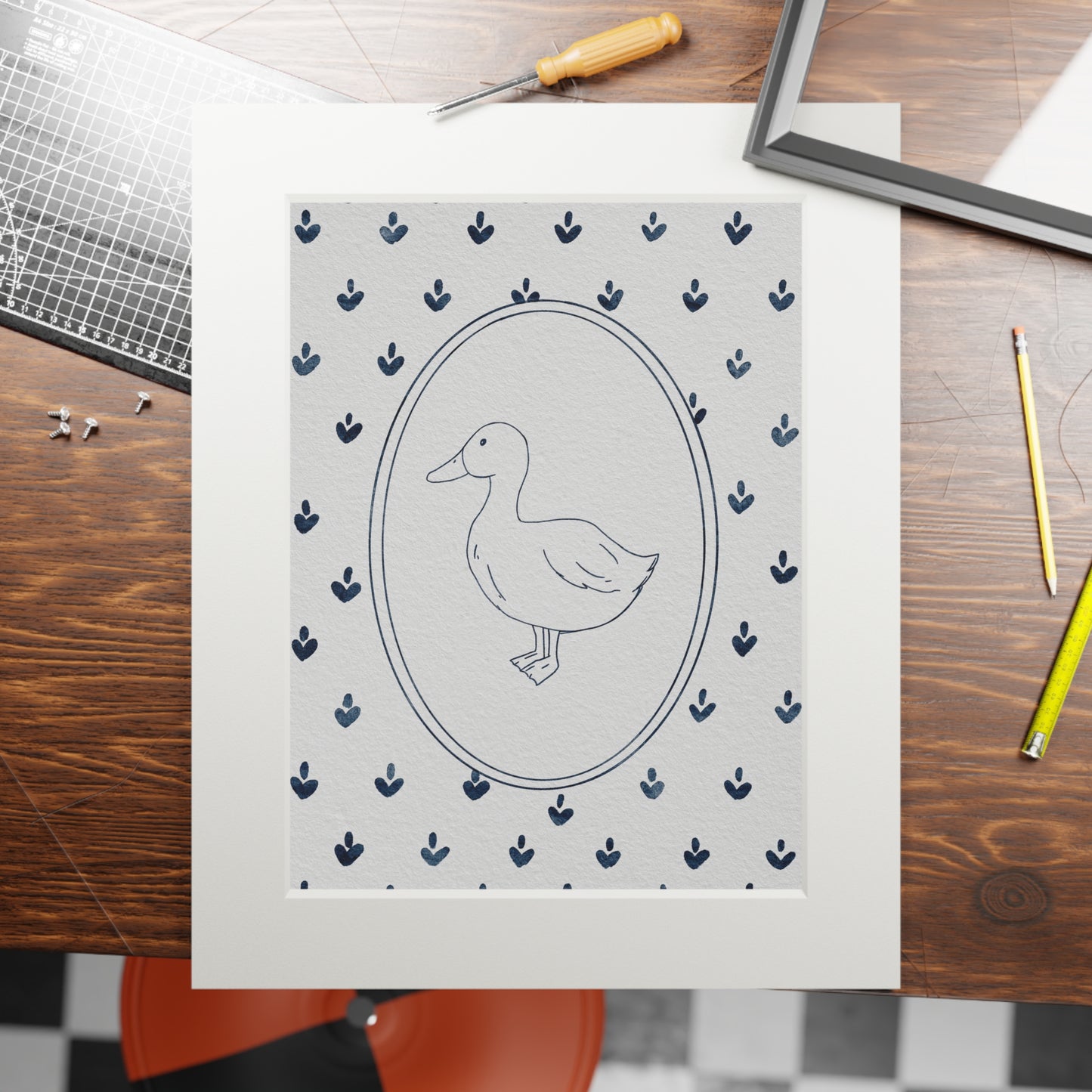 Farm House Duck Print