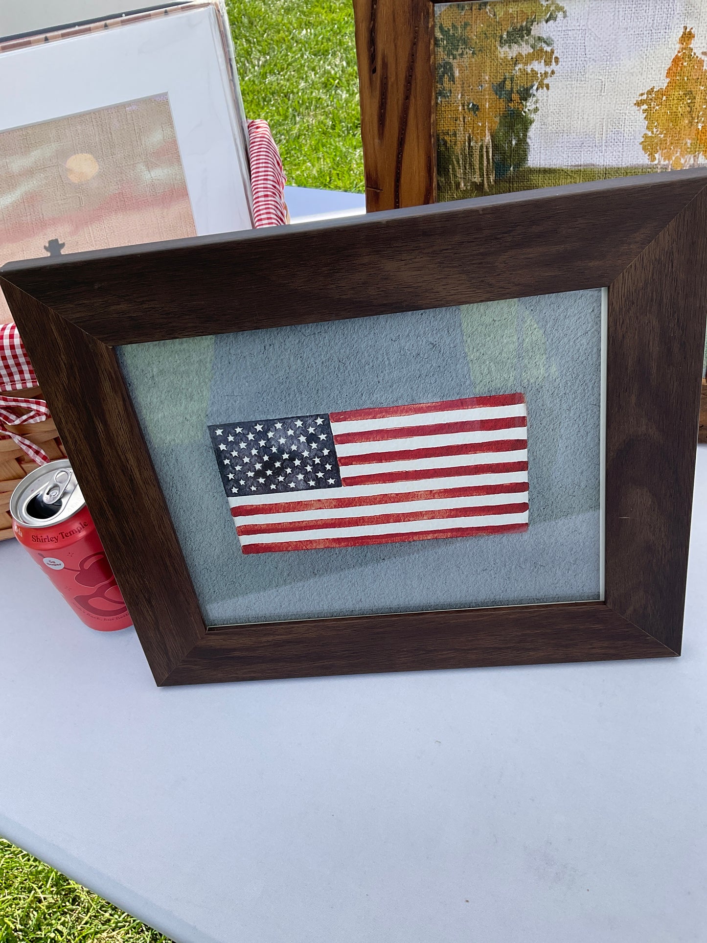 Navy flag print