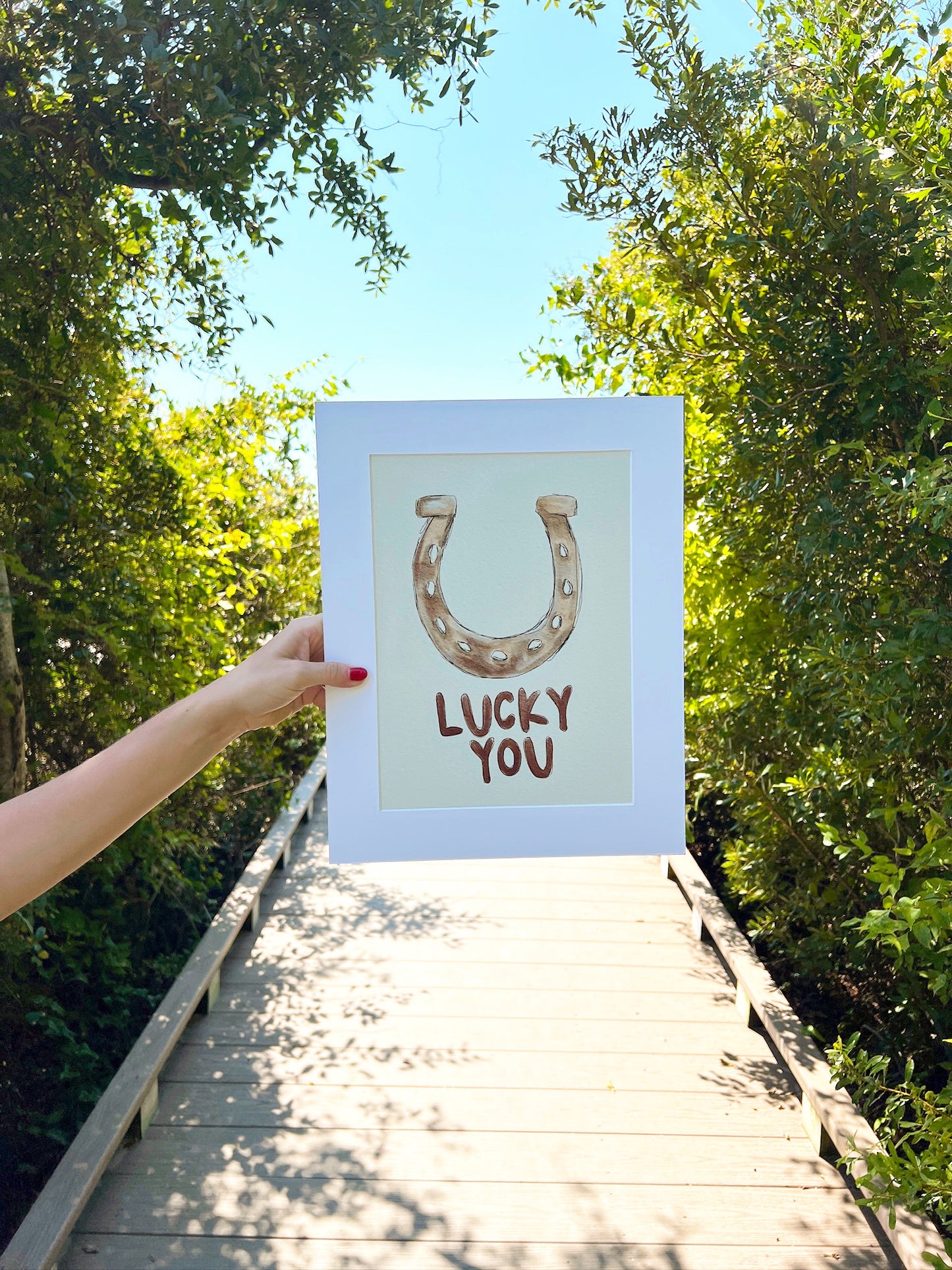Lucky You Horseshoe Print