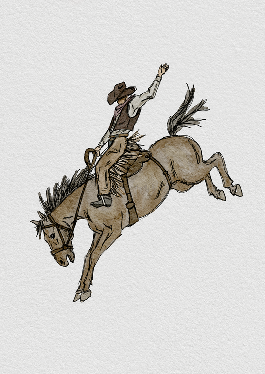 Bucking horse print