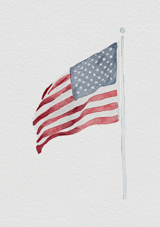 Flag pole print