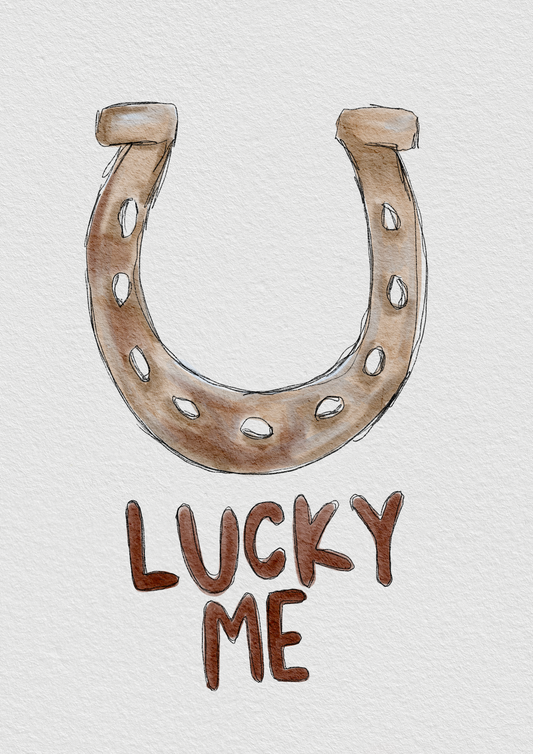 Lucky Me Horseshoe Print