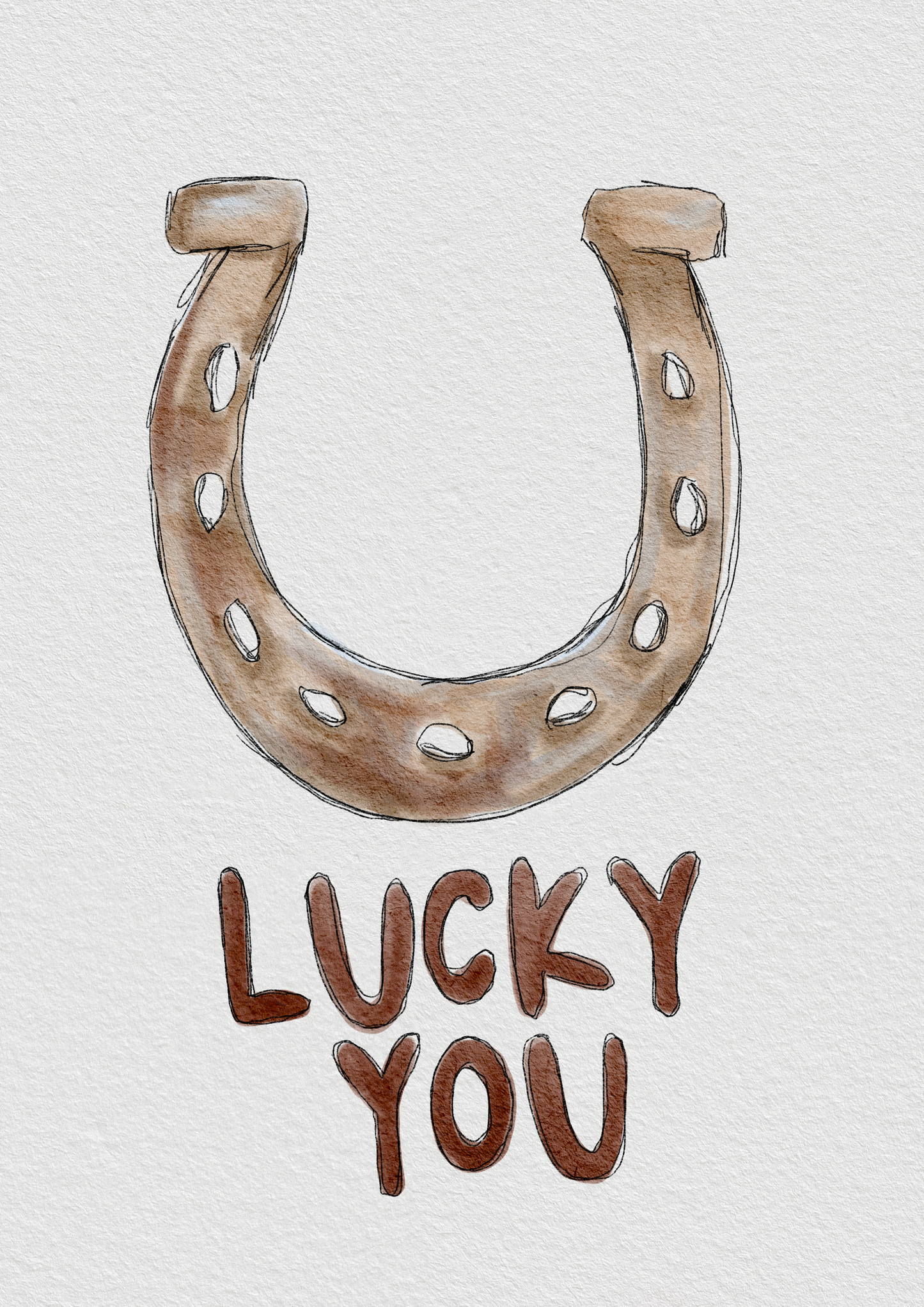Lucky You Horseshoe Print