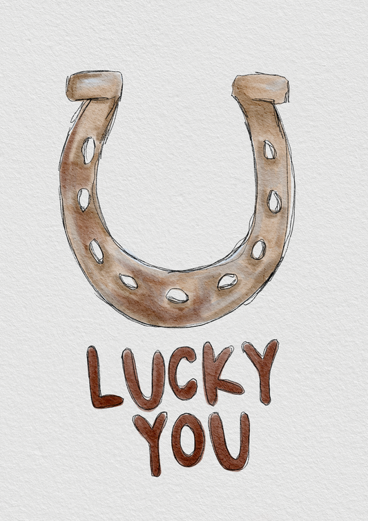 Lucky You Horseshoe Print